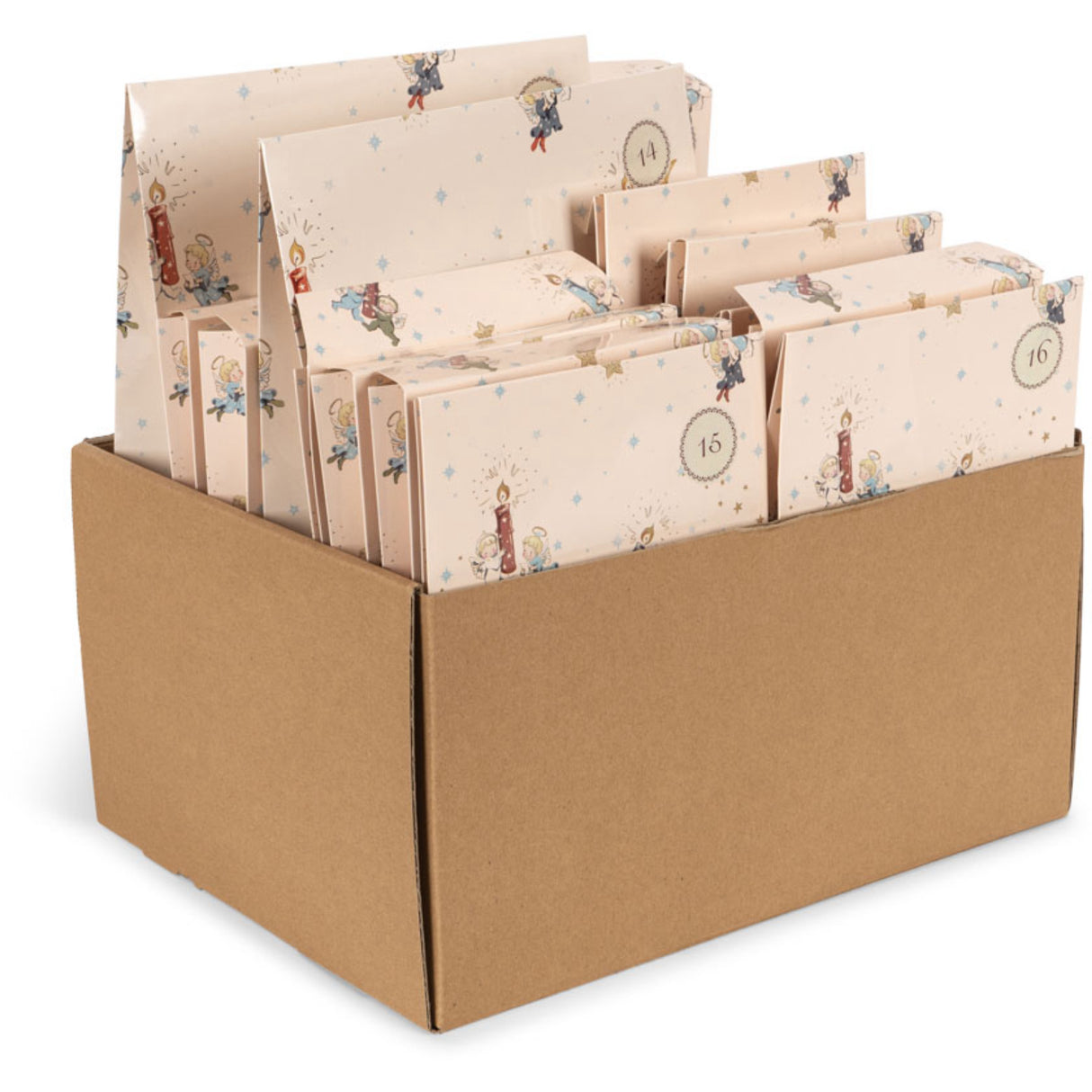 Konges Sløjd Beige Christmas Pakkekalender Med 24 Gaver