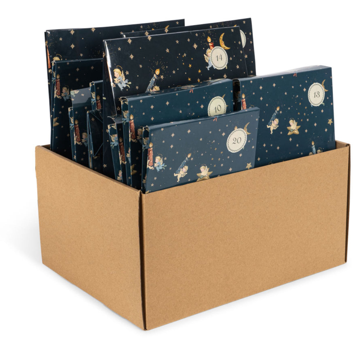 Konges Sløjd Blue Christmas Pakkekalender Med 24 Gaver