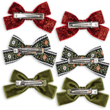 Konges Sløjd Red/Green 6 Pak Micki Sløjfe Hair Clips