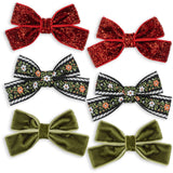 Konges Sløjd Red/Green 6 Pak Micki Sløjfe Hair Clips