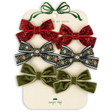 Konges Sløjd Red/Green 6 Pak Micki Sløjfe Hair Clips