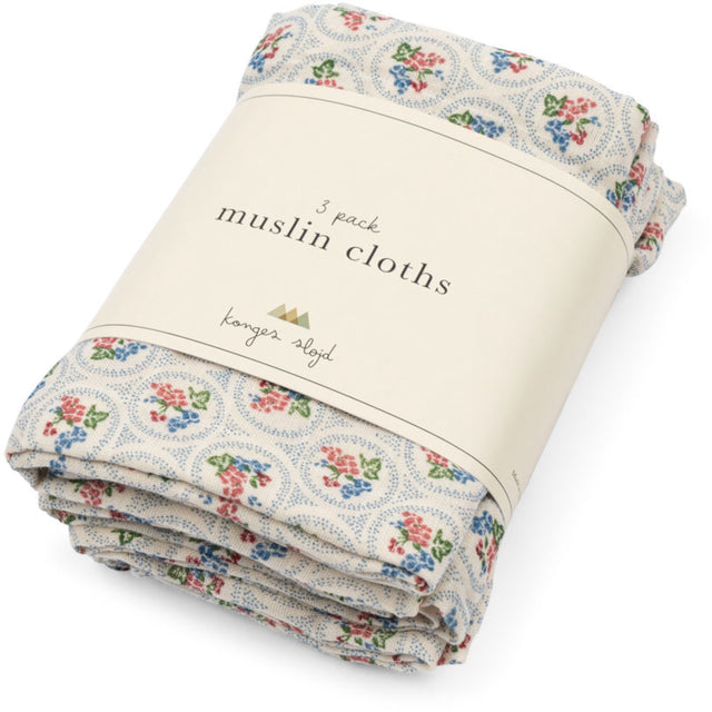 Konges Sløjd Verona Blues 3 Pak Stofbleer Gots