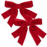 Konges Sløjd Barbados Cherry 2 Pak Fløjl Dobbelt Sløjfe Hair Clips