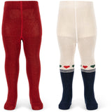 Konges Sløjd Heart Mix 2 Pak Lurex Strømpebukser