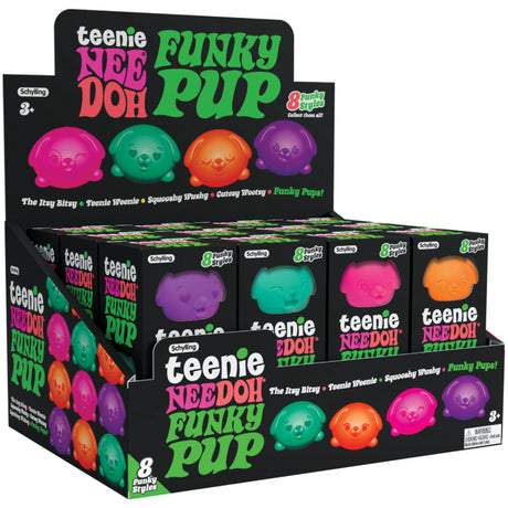 NeeDoh Teenie Funky Pups 3-Pak Asst. CDU