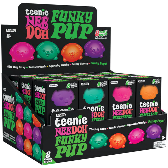 NeeDoh Teenie Funky Pups 3-Pak Asst. CDU
