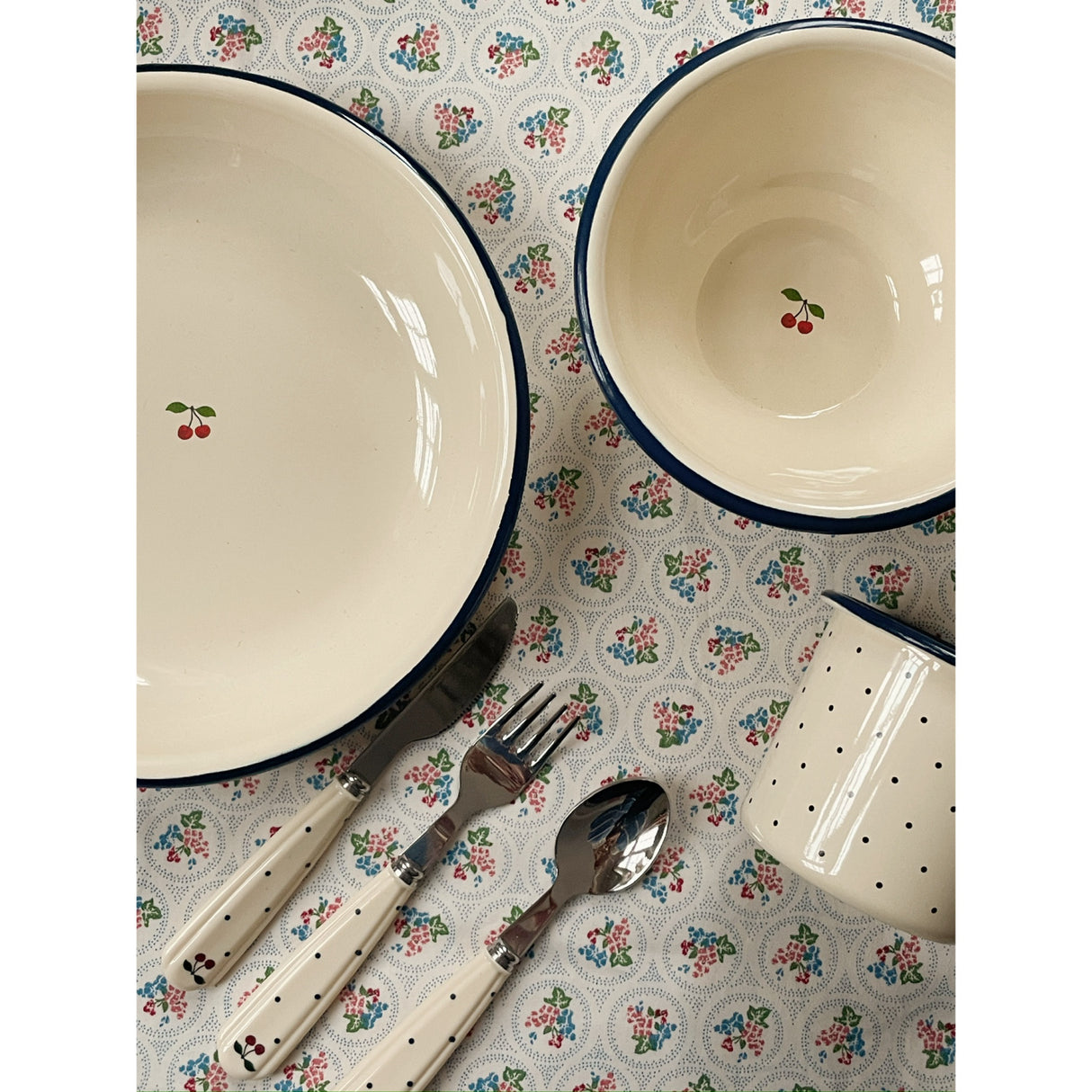 Konges Sløjd Navy Dot Bestik Sæt