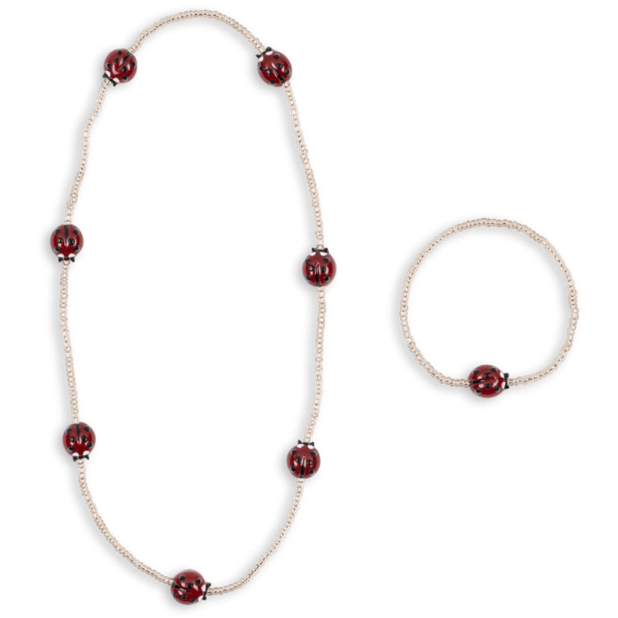 Konges Sløjd Ladybug Ladybug Necklace & Bracelet Sæt