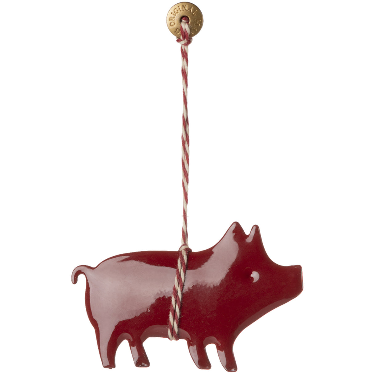 Maileg Metal Ornament, Gris - Rød