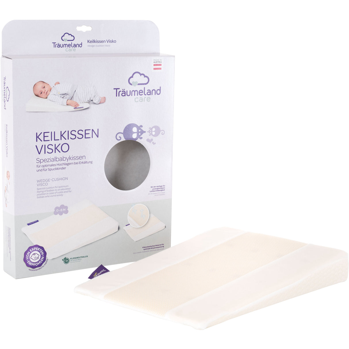 Träumeland White Wedge-Cushion Visco (0- 8 mdr)