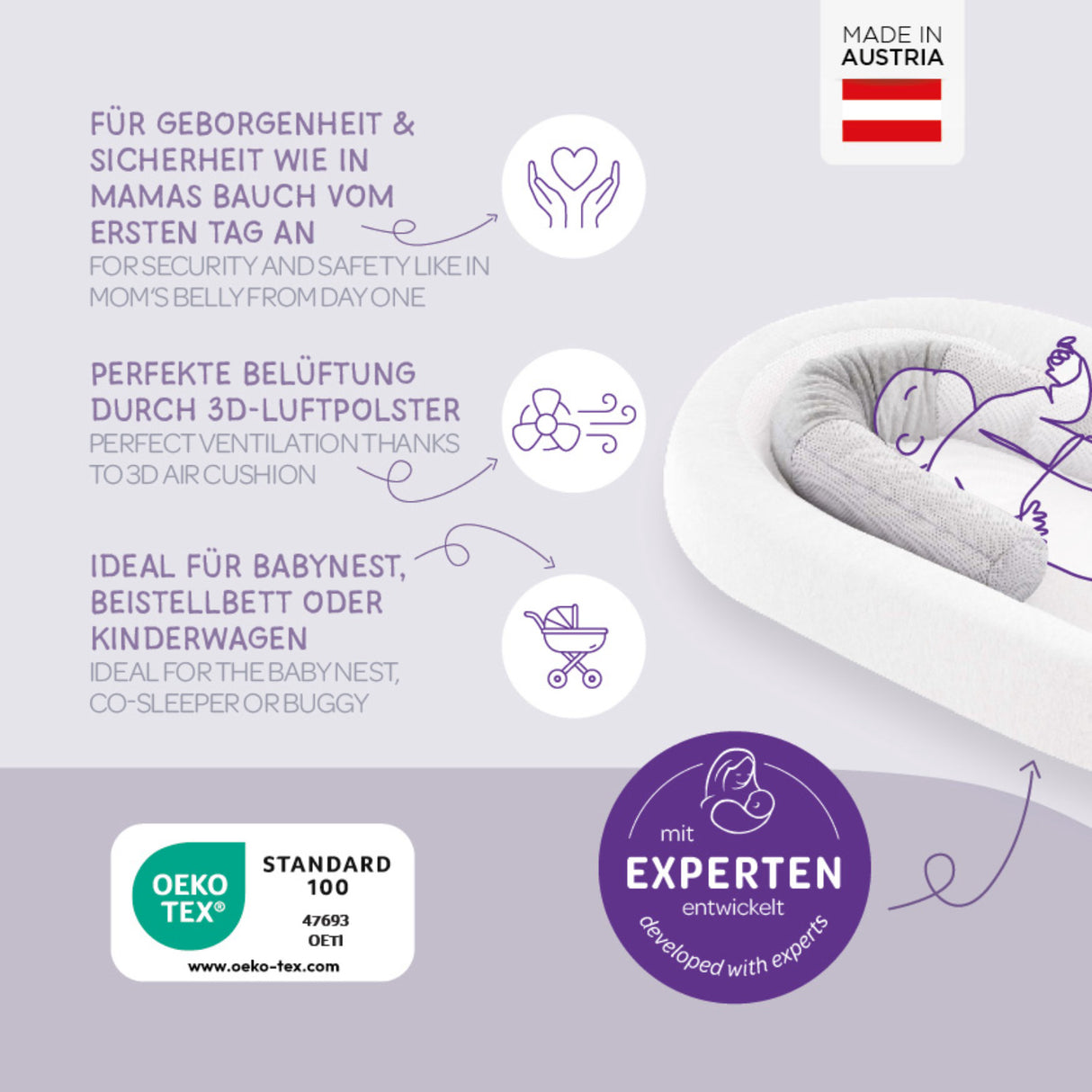 Träumeland Grey Nest Reducer Air Grey Melange