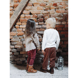 Hust & Claire Brown Stone Garry Ottoman