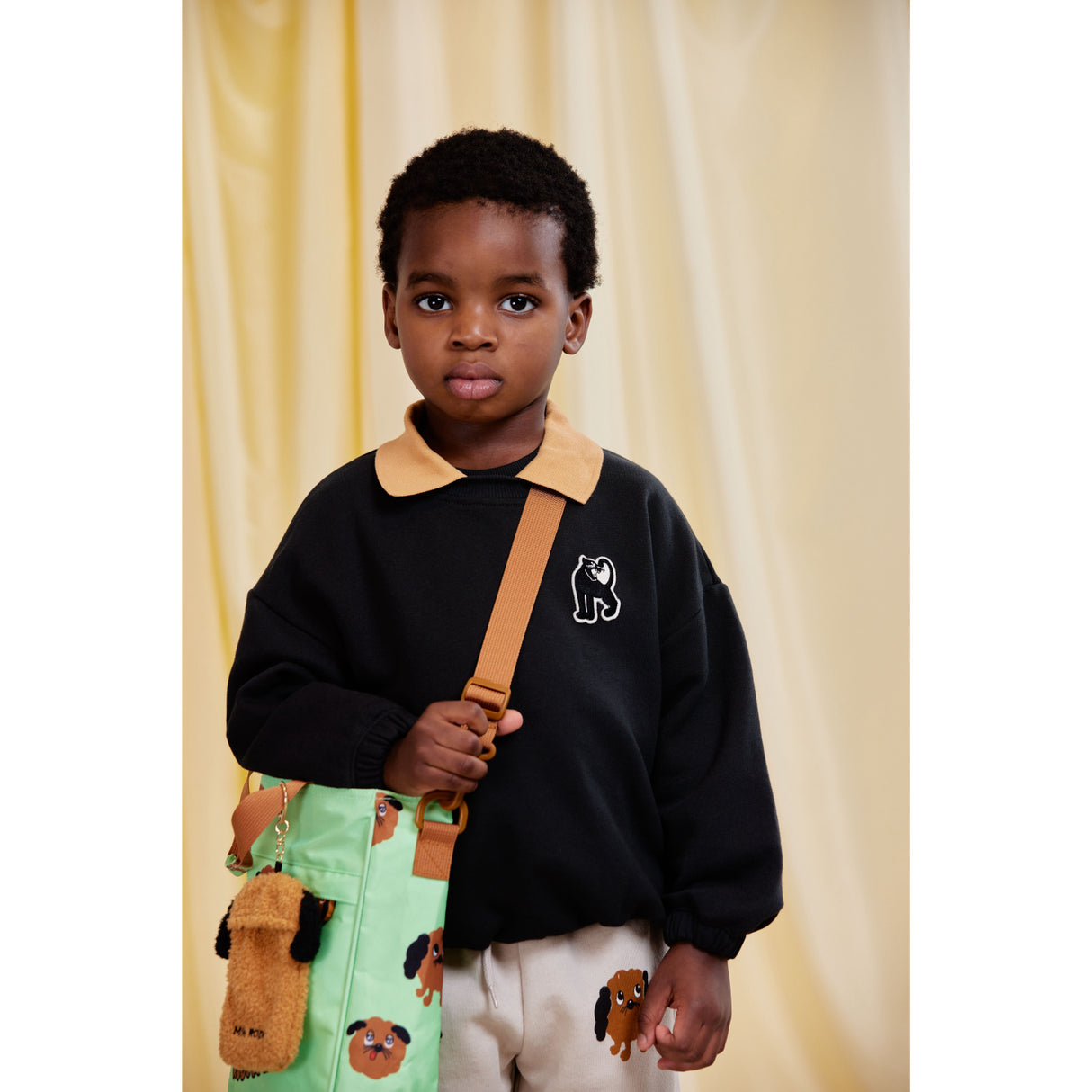 Mini Rodini Black Panther Patch Krave Sweatshirt