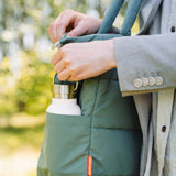 DonebyDeer Green Quiltet Pusle Tote Bag