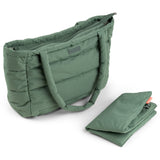 DonebyDeer Green Quiltet Pusle Tote Bag