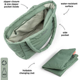 DonebyDeer Green Quiltet Pusle Tote Bag