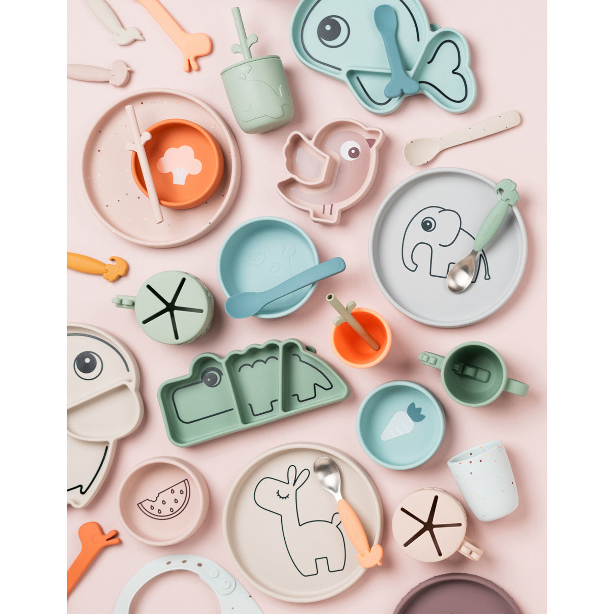 DonebyDeer Blue Silikone Første Spisesæt