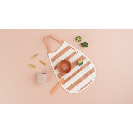 DonebyDeer Papaya/Powder Pull-Over Hagesmæk 2-Pak Stripes