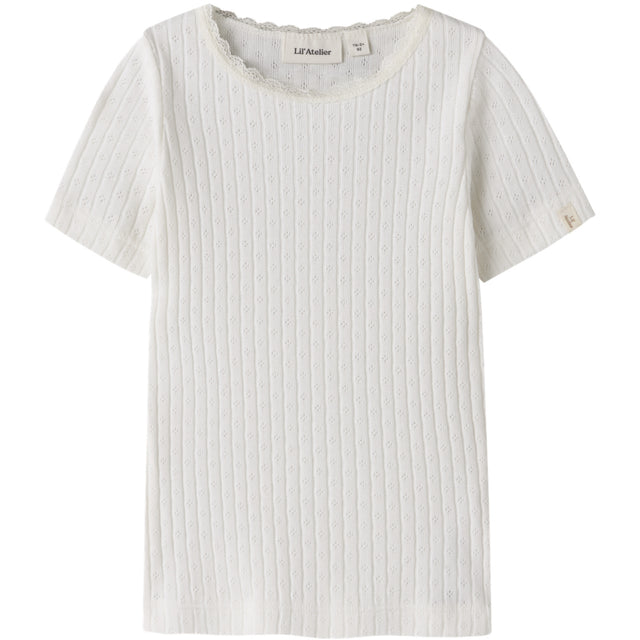 Lil'Atelier Coconut Milk Nmfhaldis Ss Slim Top Lil