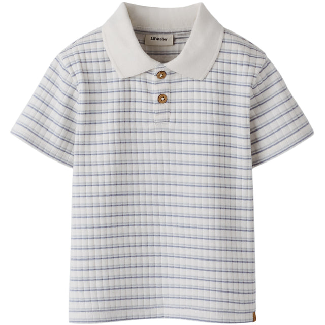 Lil'Atelier Coconut Milk Dusty Blue Nmmhaldur Ss Loose Polo Lil