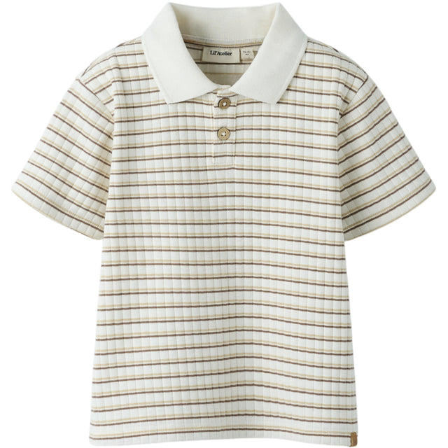 Lil'Atelier Coconut Milk Coca Mocha Nmmhaldur Ss Loose Polo Lil