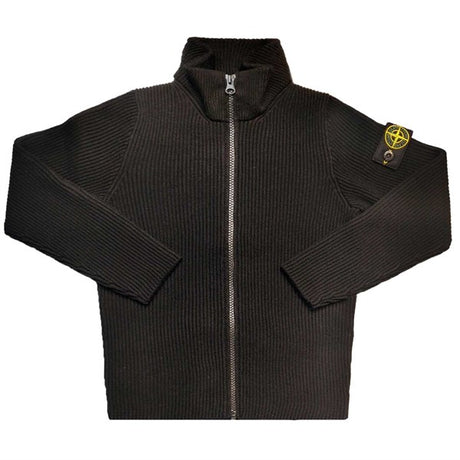 Stone Island Junior Cardigan Knit Wool Black