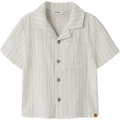 Lil'Atelier Coconut Milk Dusty Blue Nmmhagi Ss Loose Skjorte Lil