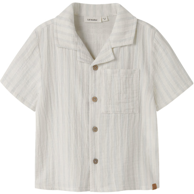 Lil'Atelier Coconut Milk Dusty Blue Nmmhagi Ss Loose Skjorte Lil