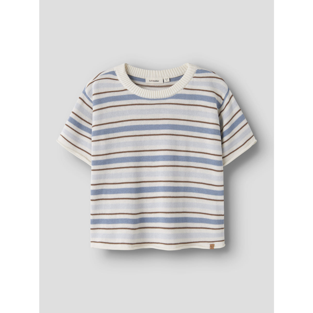 Lil'Atelier Coconut Milk Dusty Blue Nmmhito Ss Loose Strik Lil