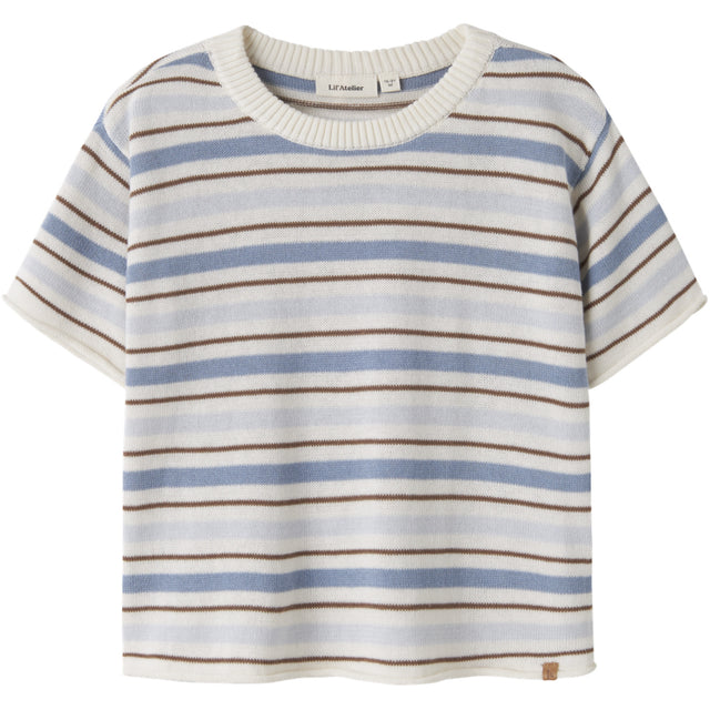 Lil'Atelier Coconut Milk Dusty Blue Nmmhito Ss Loose Strik Lil