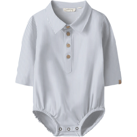 Lil'Atelier Gray Dawn Nbmjesper Ls Body Skjorte Lil