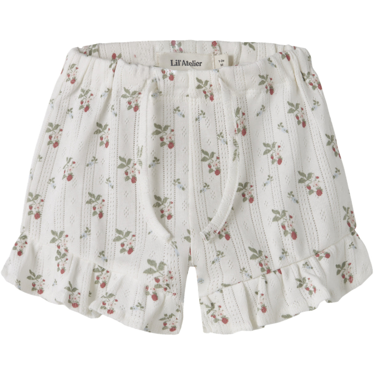 Lil'Atelier Coconut Milk Strawberry Nbfrachello Loose Shorts Lil