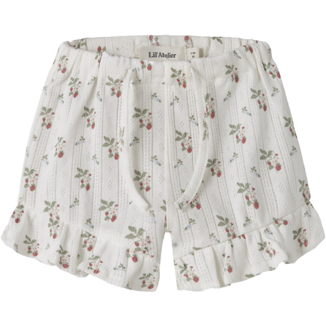 Lil'Atelier Coconut Milk Strawberry Nbfrachello Loose Shorts Lil