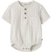 Lil'Atelier Coconut Milk Dusty Blue Nbmhagi Ss Loose Skjorte Body Lil