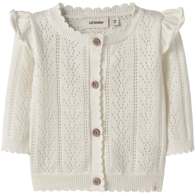 Lil'Atelier Coconut Milk Nbfjela Ls Strik Card Lil