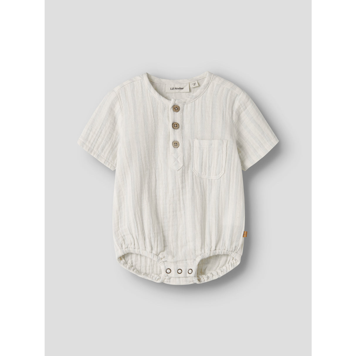 Lil'Atelier Coconut Milk Dusty Blue Nbmhagi Ss Loose Skjorte Body Lil