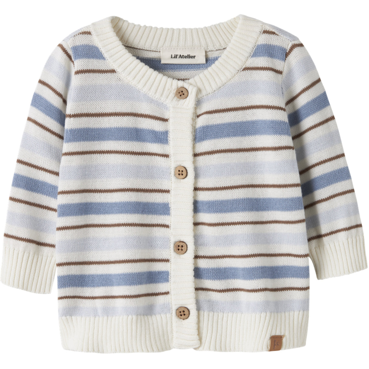 Lil'Atelier Coconut Milk Dusty Blue Nbmhito Ls Strik Card Lil