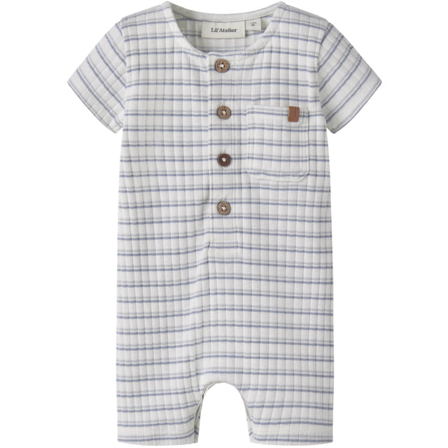 Lil'Atelier Coconut Milk Dusty Blue Nbmhaldur Ss Loose Kort Dragt Lil