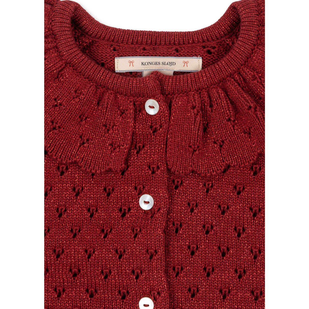 Konges Sløjd Red Dahlia Holiday Strik Cardigan