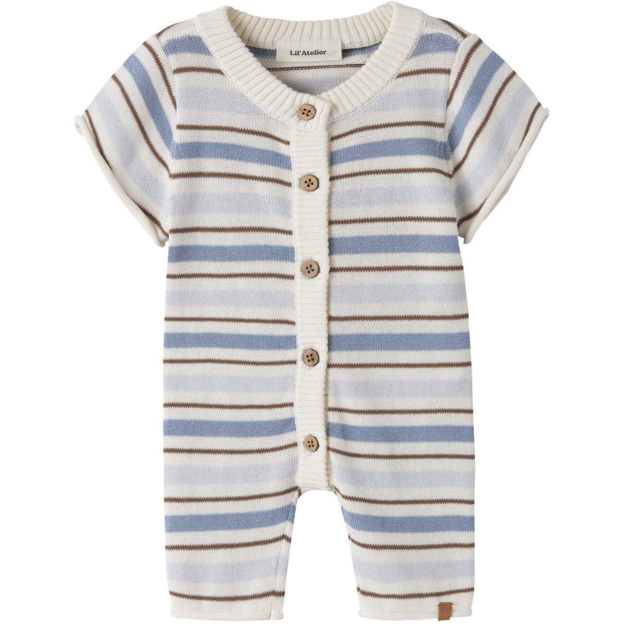 Lil'Atelier Coconut Milk Dusty Blue Nbmhito Ss Strik Dragt Lil