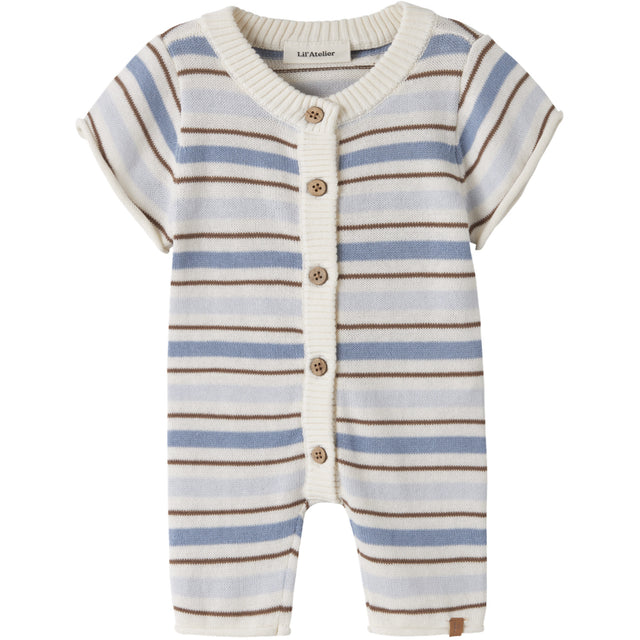 Lil'Atelier Coconut Milk Dusty Blue Nbmhito Ss Strik Dragt Lil