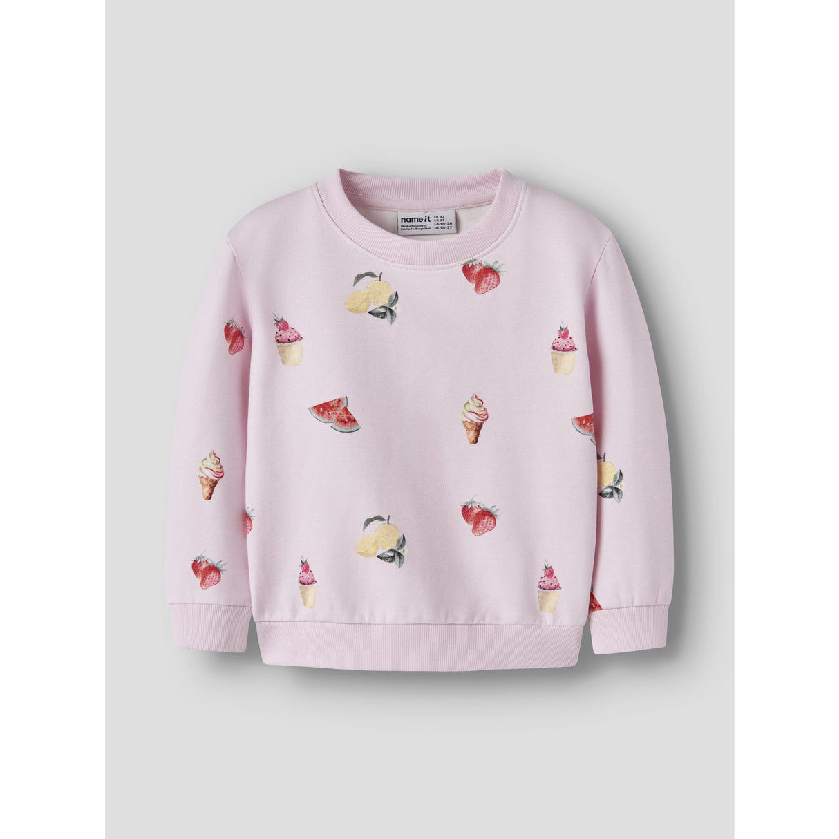 Name It Cradle Pink Nmfjovina Ls Nreg Sweat Unb Box