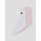 Name It Cradle Pink Bright White Nmfjuliso 2P Strømper