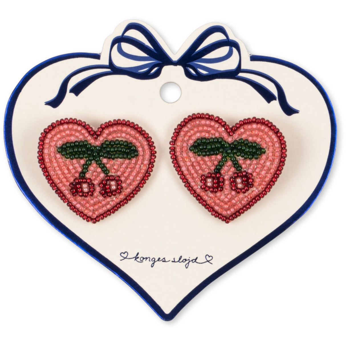 Konges Sløjd Cherry 2 Pak Heart Hair Clips