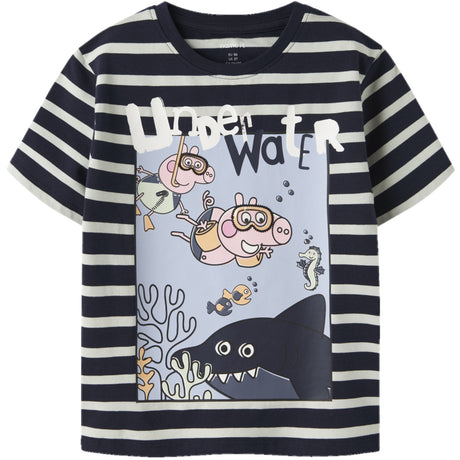 Name It Navy Blazer Nmmarrow Peppa Ss Nreg Top Cplg