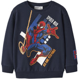 Name It Navy Blazer Nmmalbie Spider Nreg Sweat Unb Mar