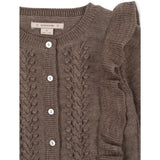 Konges Sløjd Bunny Brown Melange Fiol Flæse Cardigan