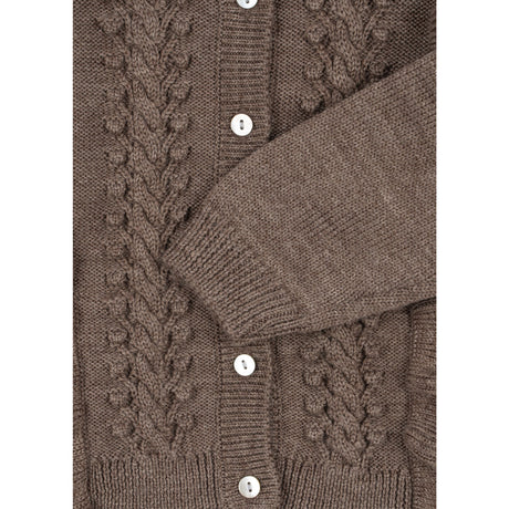 Konges Sløjd Bunny Brown Melange Fiol Flæse Cardigan