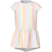 Name It Bright White Cool Stripe Nmfvigga Capsl Kjole F1 Noos