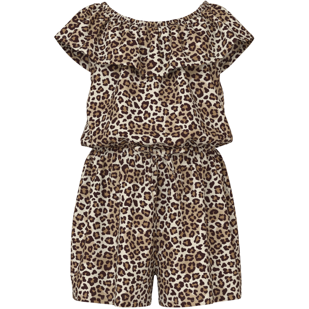 Name It Turtledove Leopard Nmfvinaya Ss Playsuit